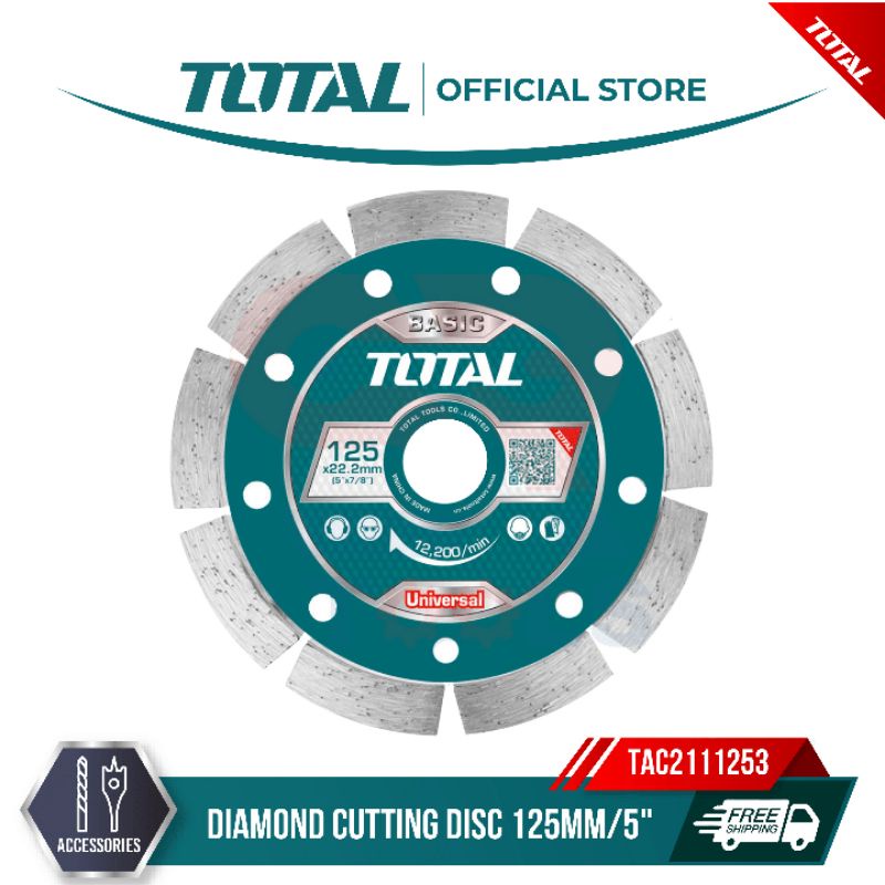 TOTAL Disque Diamant 125mm 5″ – TAC2111253 – Multicolore - Prix pas cher