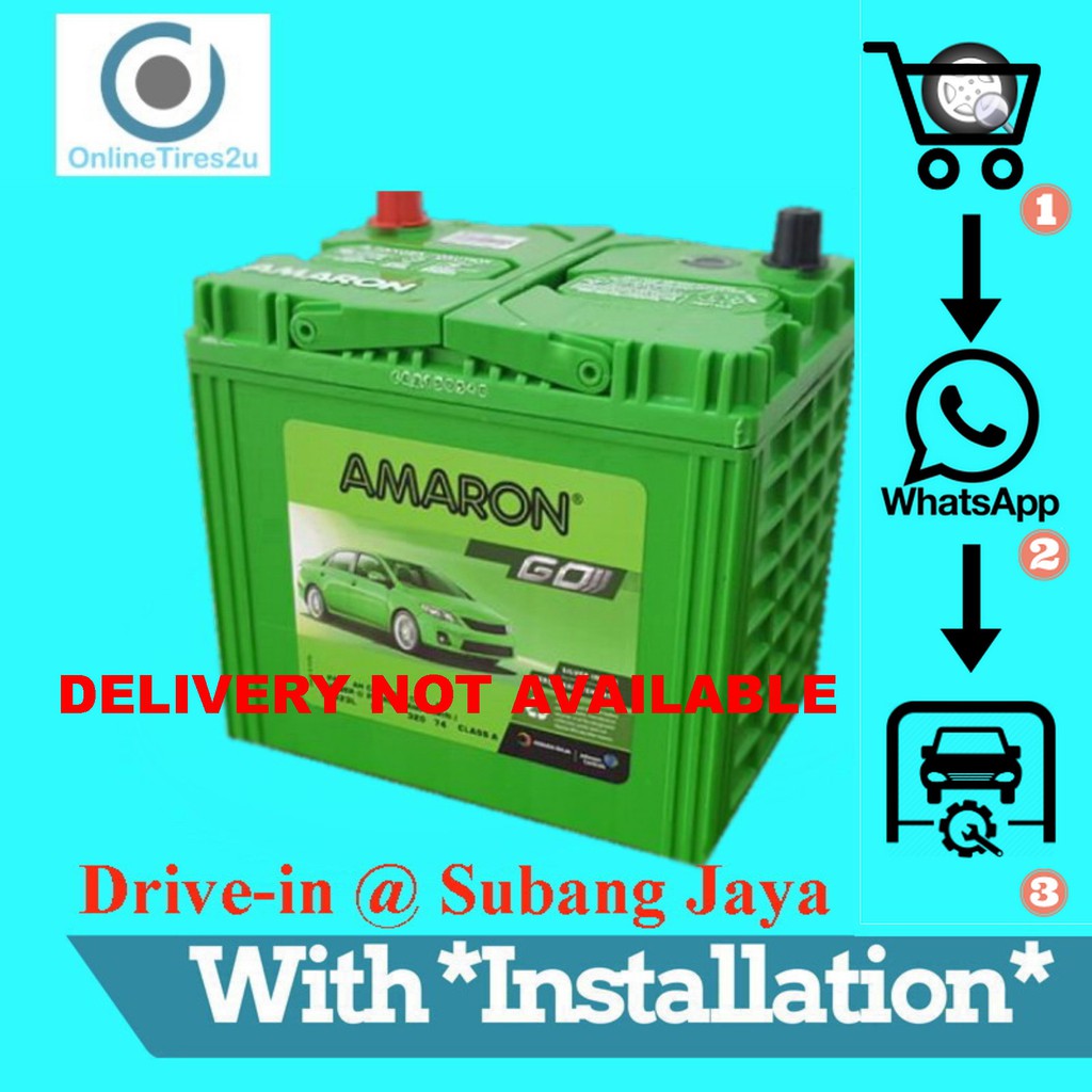AMARON Car Battery - 55D23L (With Installation) | Shopee Malaysia