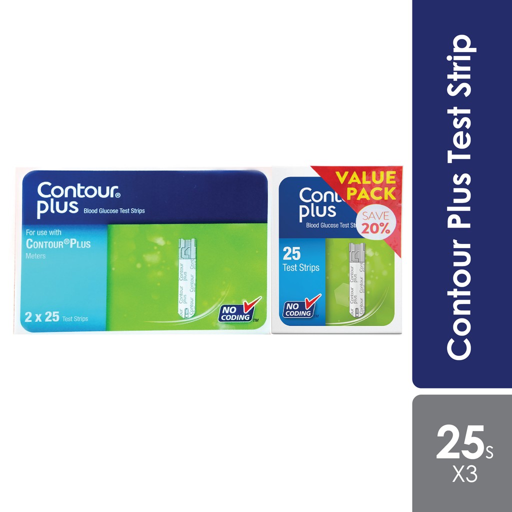 Contour Plus Test Strip 2x25s With 25s Shopee Malaysia