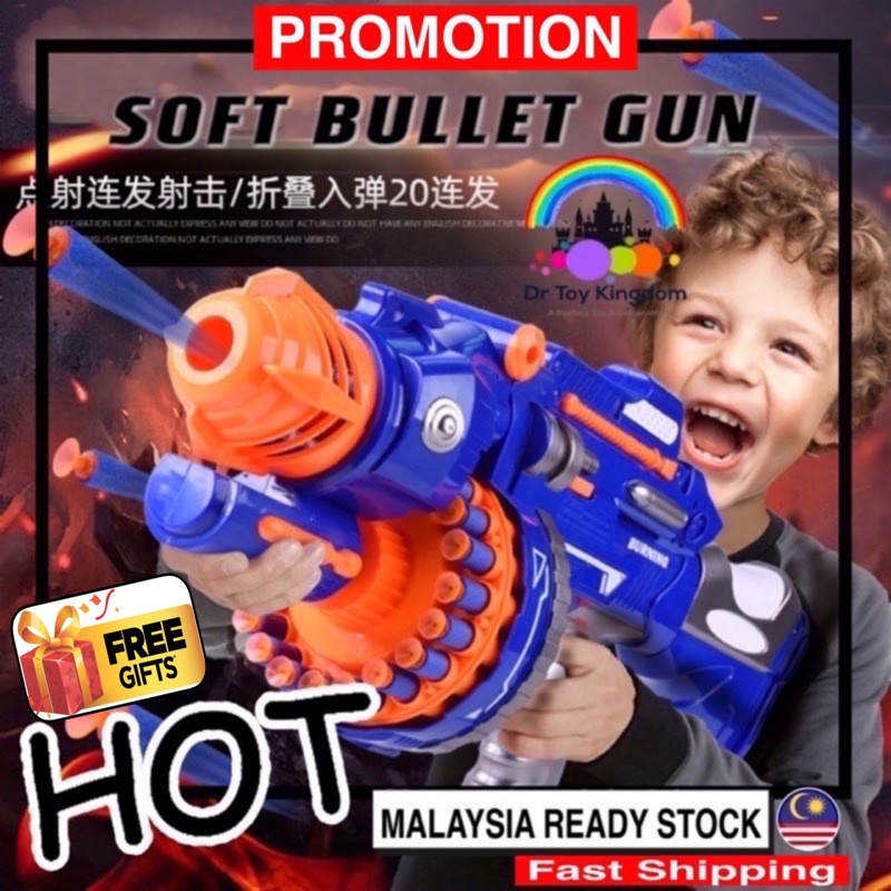 Dr Toy🌈Soft Bullet Gun Blaster For Kid Or Adults /pistol peluru lembut
