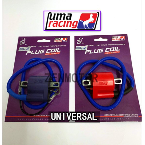 100 ORIGINAL PLUG COIL UMA RACING UNIVERSAL Y15ZR LC135 RS150 WAVE125