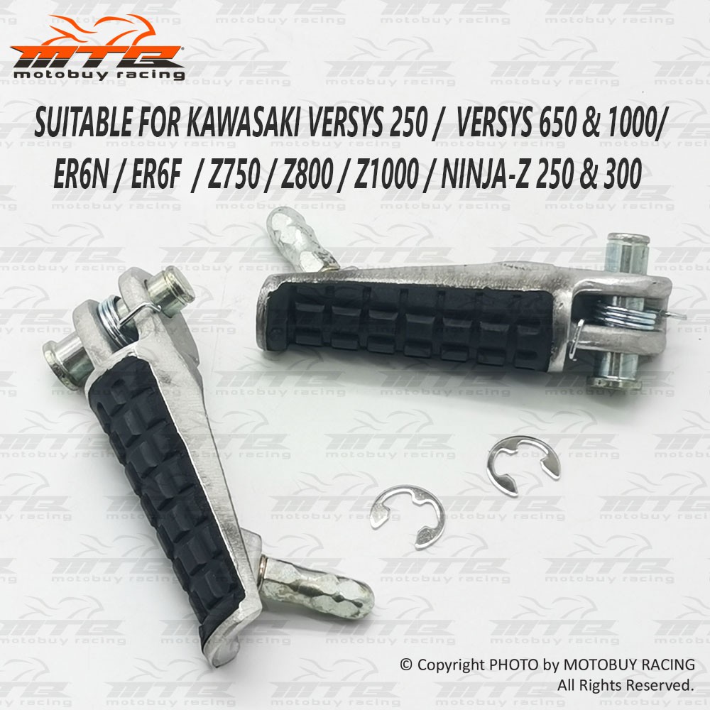 RACING FRONT ALLOY FOOTREST STEP WITH RUBBER FOR ER6N / ER6F / NINJA ...