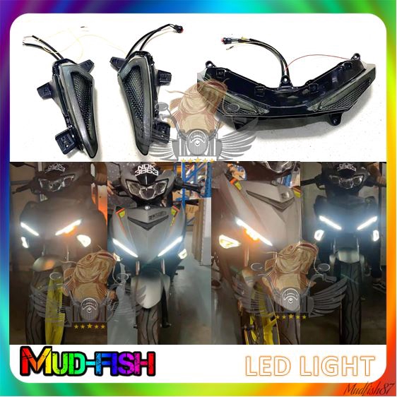 TST YAMAHA Y15ZR FRONT PILOT LIGHT / POSITION LAMP + SIGNAL SET TINTED