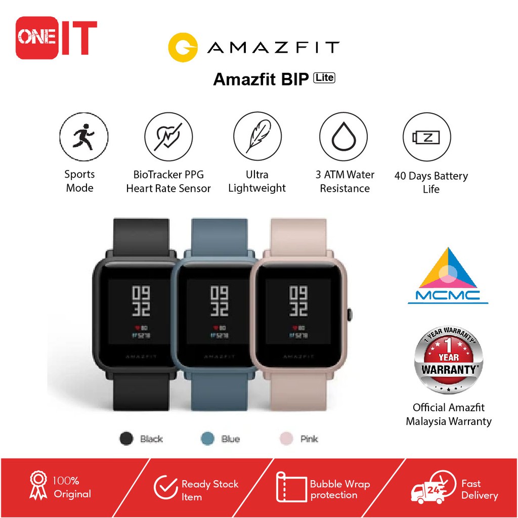 Amazfit bip lite online bluetooth version