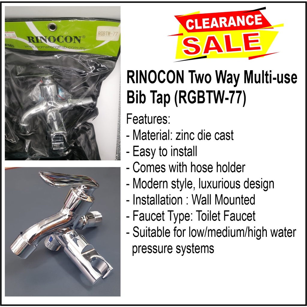 RINOCON Two Way multi use bib tap (RGBTW-77) | Shopee Malaysia