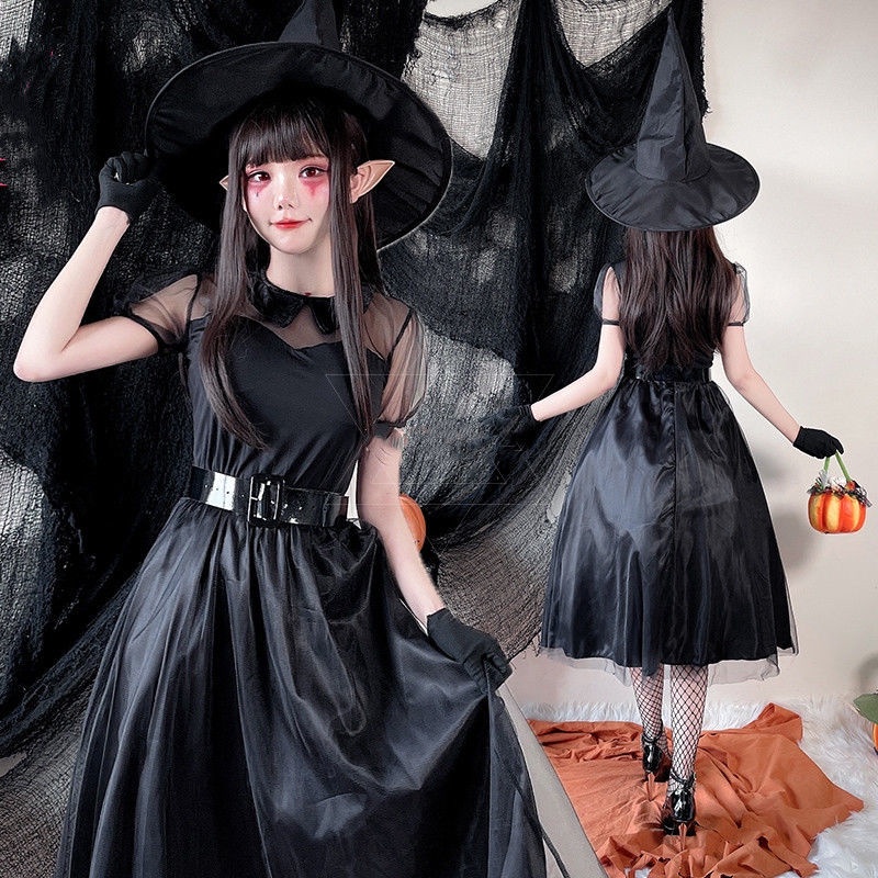 Black Magician Witch Skirt Halloween Little Devil Witch Costume Ghost