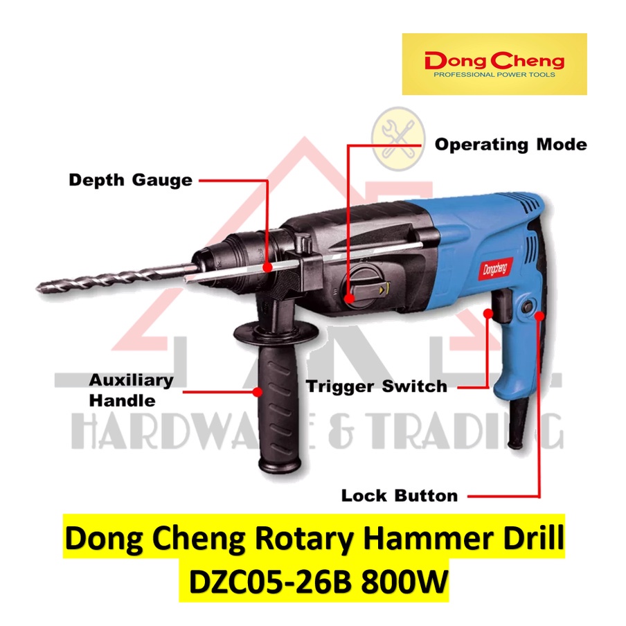 DongCheng Hammer Drill 3 In 1 Rotary Hammer DZC05-26B 800W Mesin Drill ...