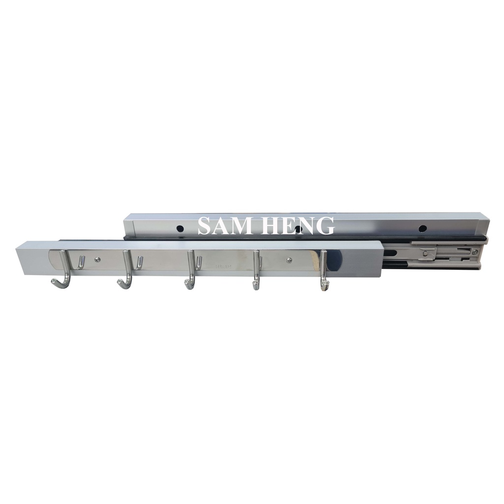 Kitchen Pull out pan hanging rack (Rak Kuali Dapur Tarik)/ RAK RAIL ...