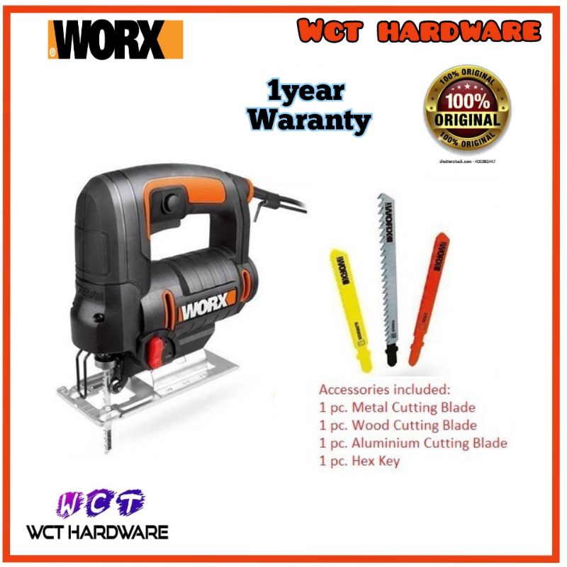 WORX - Jigsaw 550W - For Cutting Wood, Steel And Aluminum - Ideal For