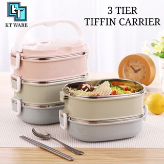 Food Carrier Portable Soup Container Lunch Box Stainless Steel 4 Tier 16 Cm  Thai