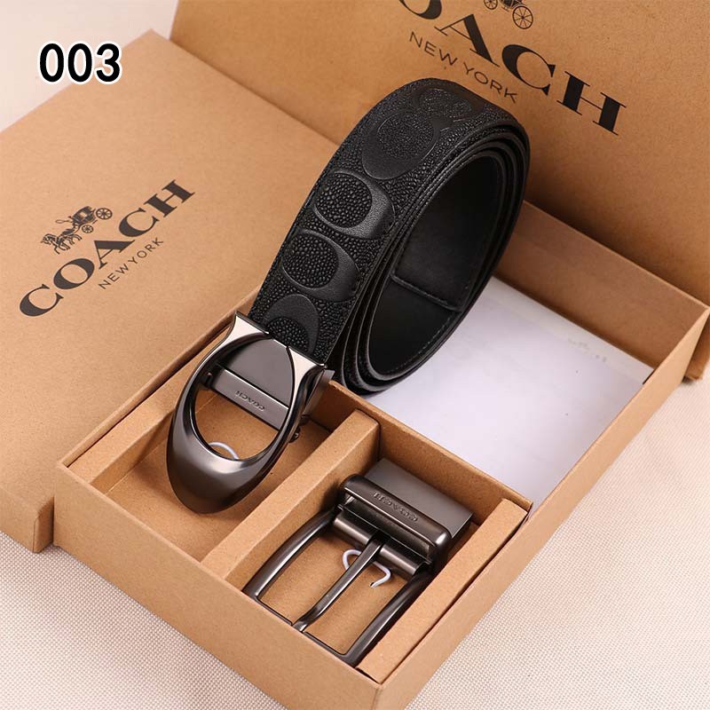 (Gift box packaging) Coach men's belt business casual leather belt with