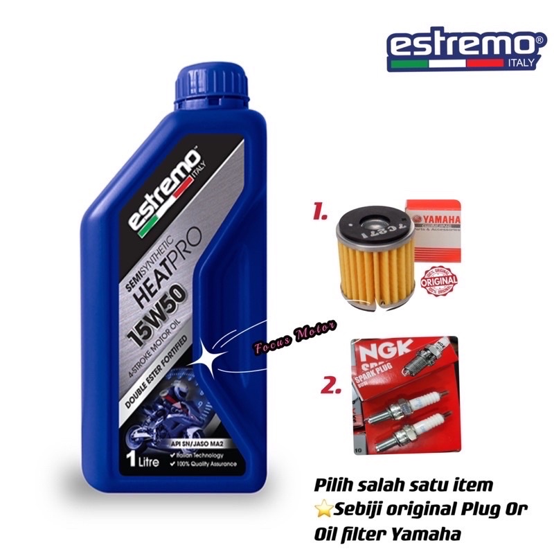 100 original Estremo Motorcycle Oil 4T Semisynthetic Heatpro 10W40 and