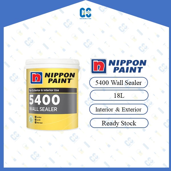 NIPPON PAINT 5400 Wall Sealer 18L - Interior & Exterior Wall Undercoat ...