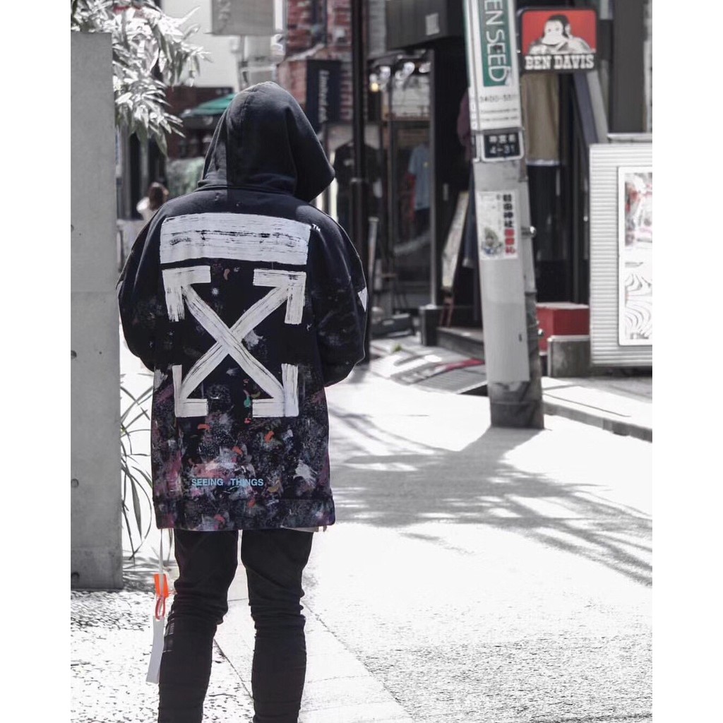 Off White GALAXY HOODIE Top Notch Quality Oversize Hoodie Shopee