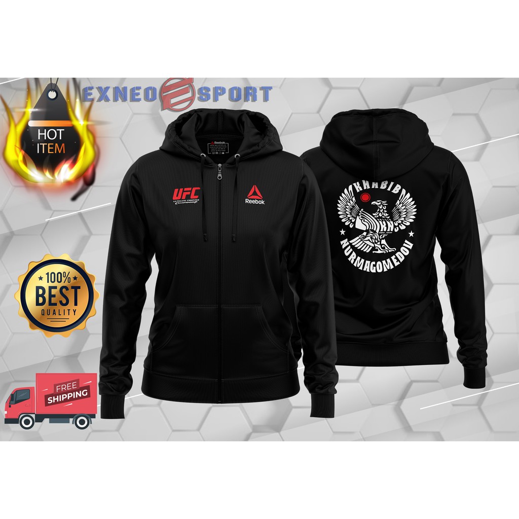 Reebok ufc hoodie khabib hot sale