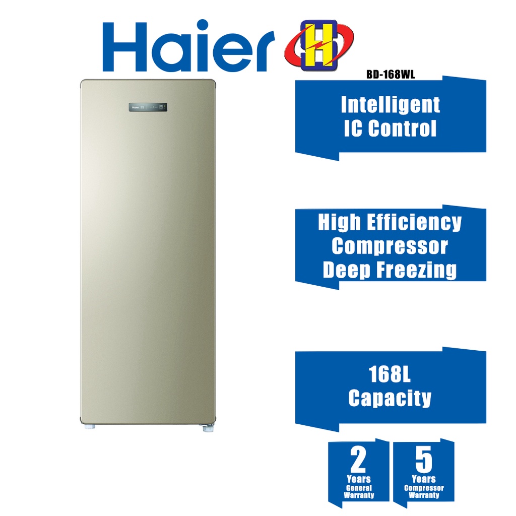 Haier Upright Freezer (168L) No Frost Deep Freezing Digital Touch