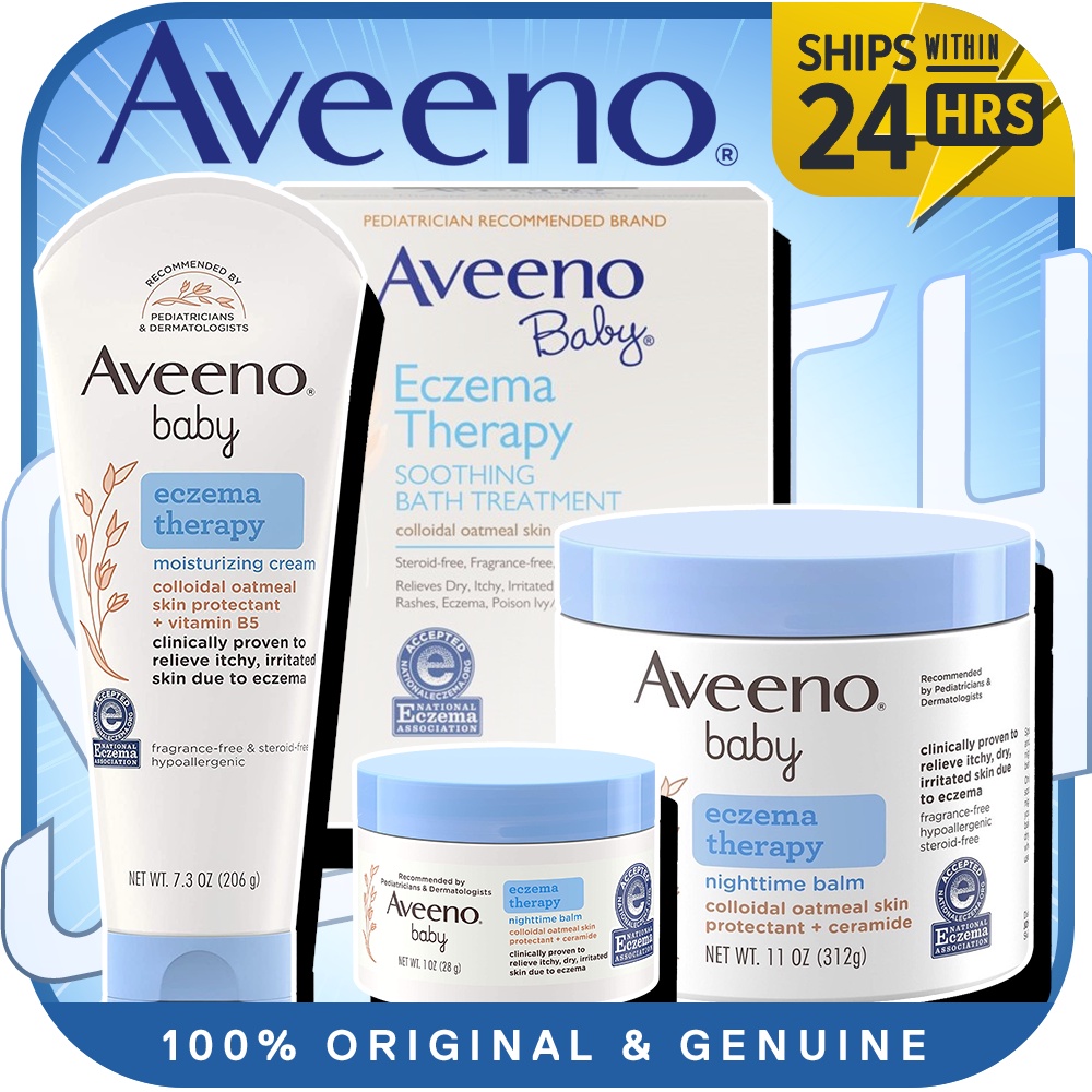 Aveeno Baby Eczema Therapy Moisturizing Cream, Natural Colloidal Oatmeal &  Vitamin B5, Baby Eczema Cream for Dry, Itchy, Irritated Skin Due to Eczema