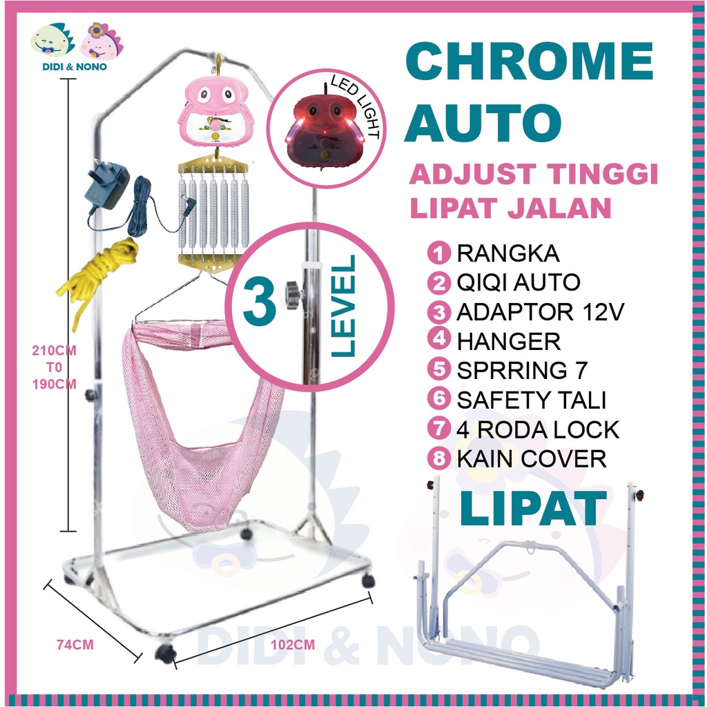 VIVA Spring Cot Rangka Buaian Boleh Lipat POMA Baby Cradle Electronic ...