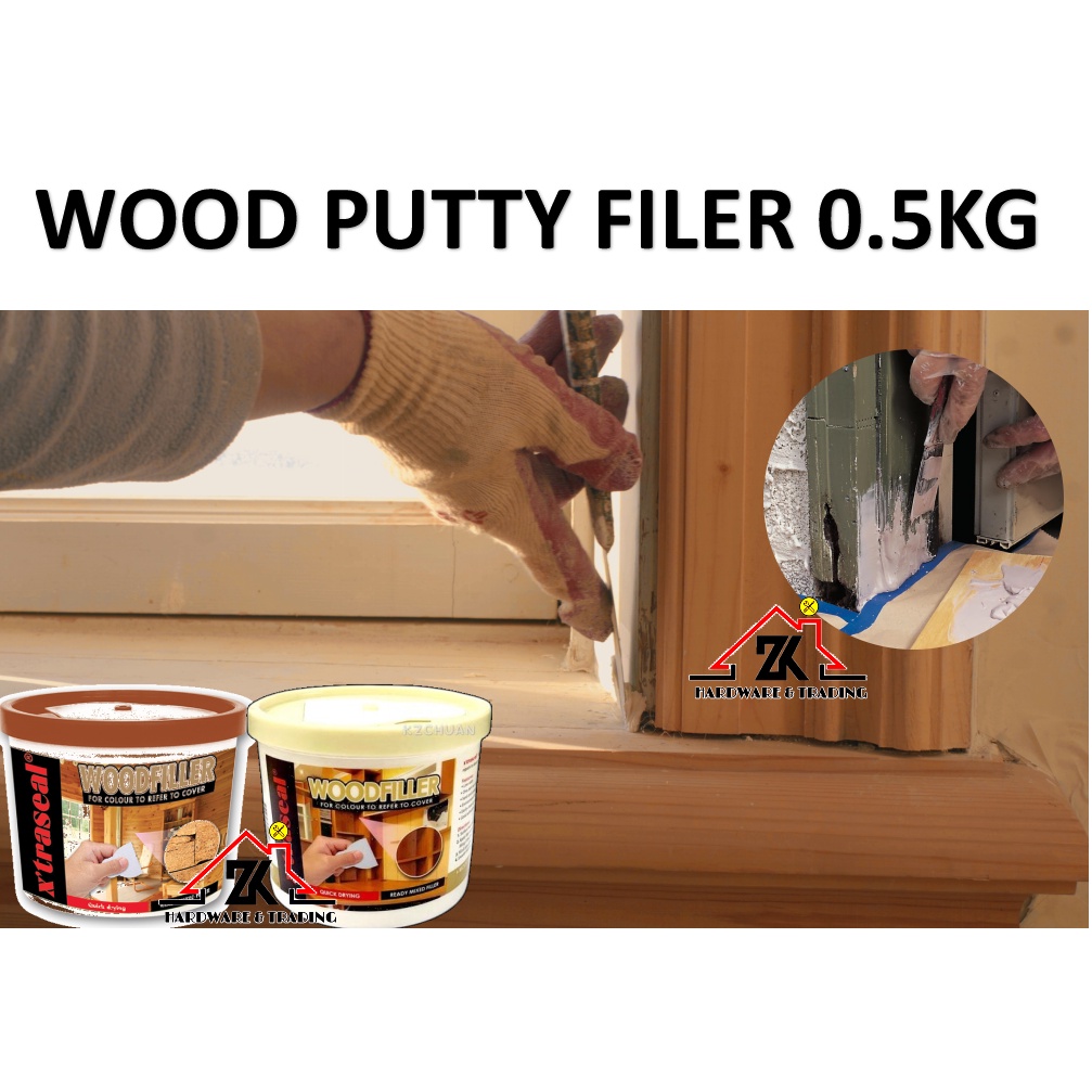 0.5 KG WOOD FILLER TEAK COLOUR / NATURE COLOUR /X'TRASEAL / PYE RANDOM