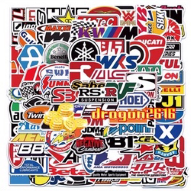 🔥100pcs stiker jenama motor dan branded JDM jepun sticker | Shopee Malaysia