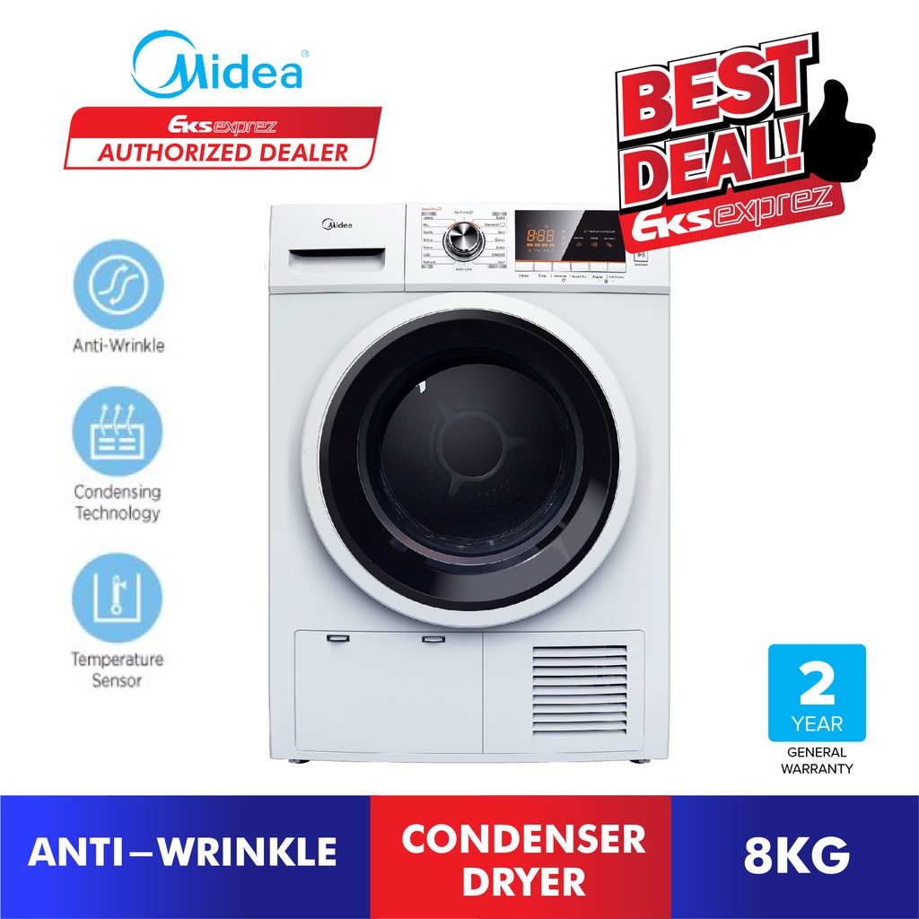 Midea Dryer (8KG) MD-C8800 With Condensing Electronic Control Dryer ...