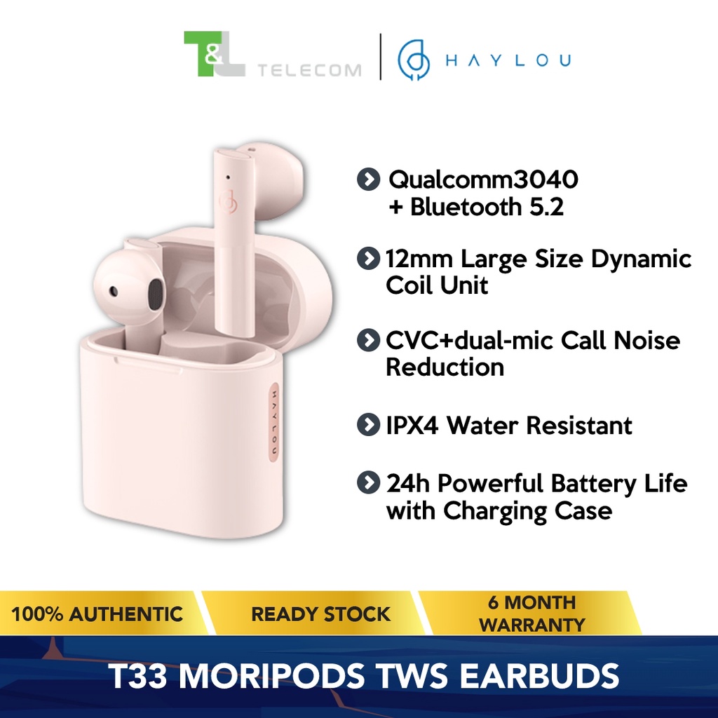 Haylou T33 MoriPods True Wireless Stereo Earbuds | 3.9g | AptX Adaptive ...