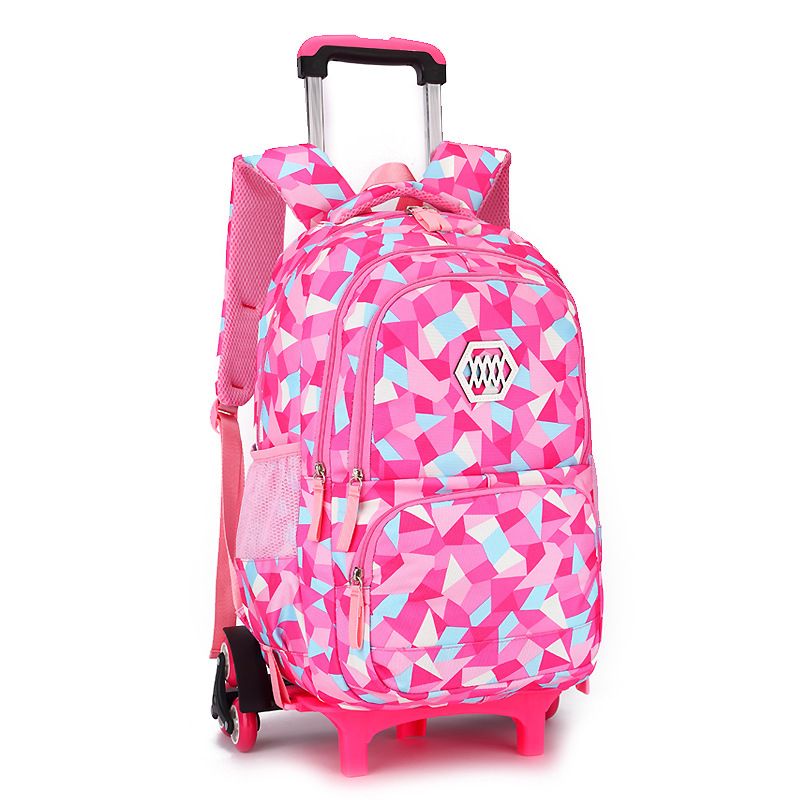 6 wheels Big Capacity Quality Student Backpack Trolley Bag Kids School ...