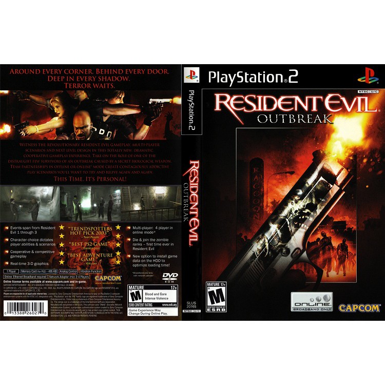 RESIDENT EVIL OUTBREAK 1 [PS2 US : DVD5 1 Disc] | Shopee Malaysia