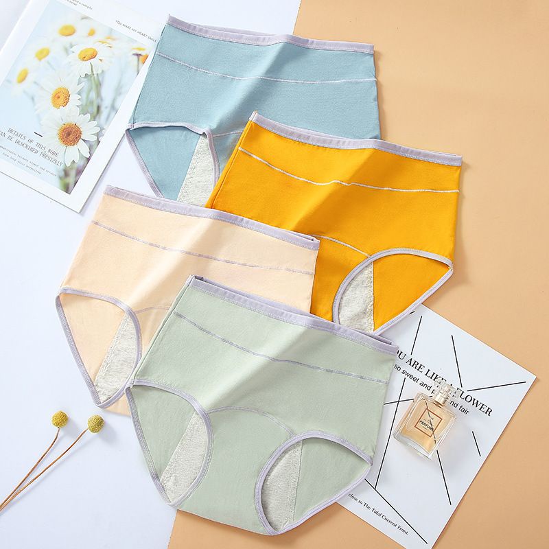 5/3pcs Menstrual Period Leak Proof Panties High Waist Cotton Underwear