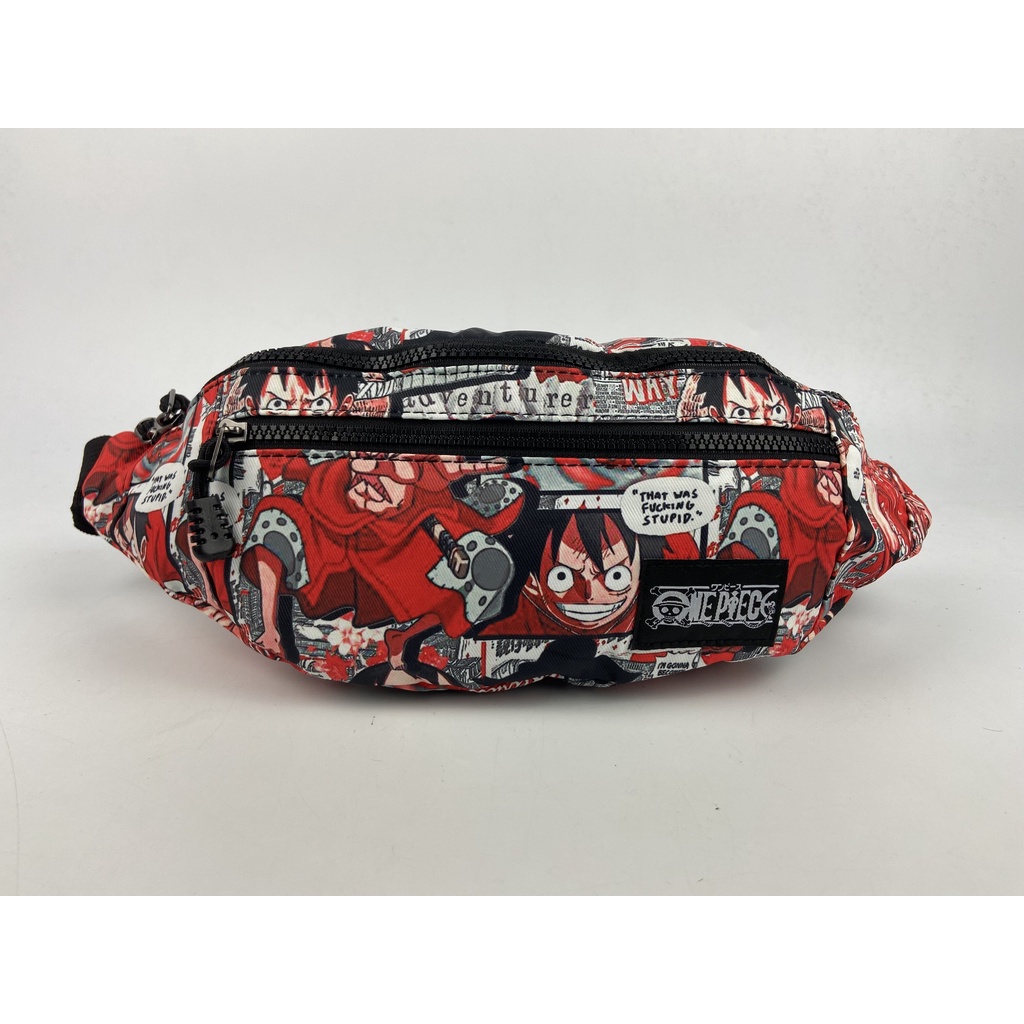 READY STOCK】ONE PIECE LUFFY Pouch Bag Crossbody Bag Nylon Waist - Main Image