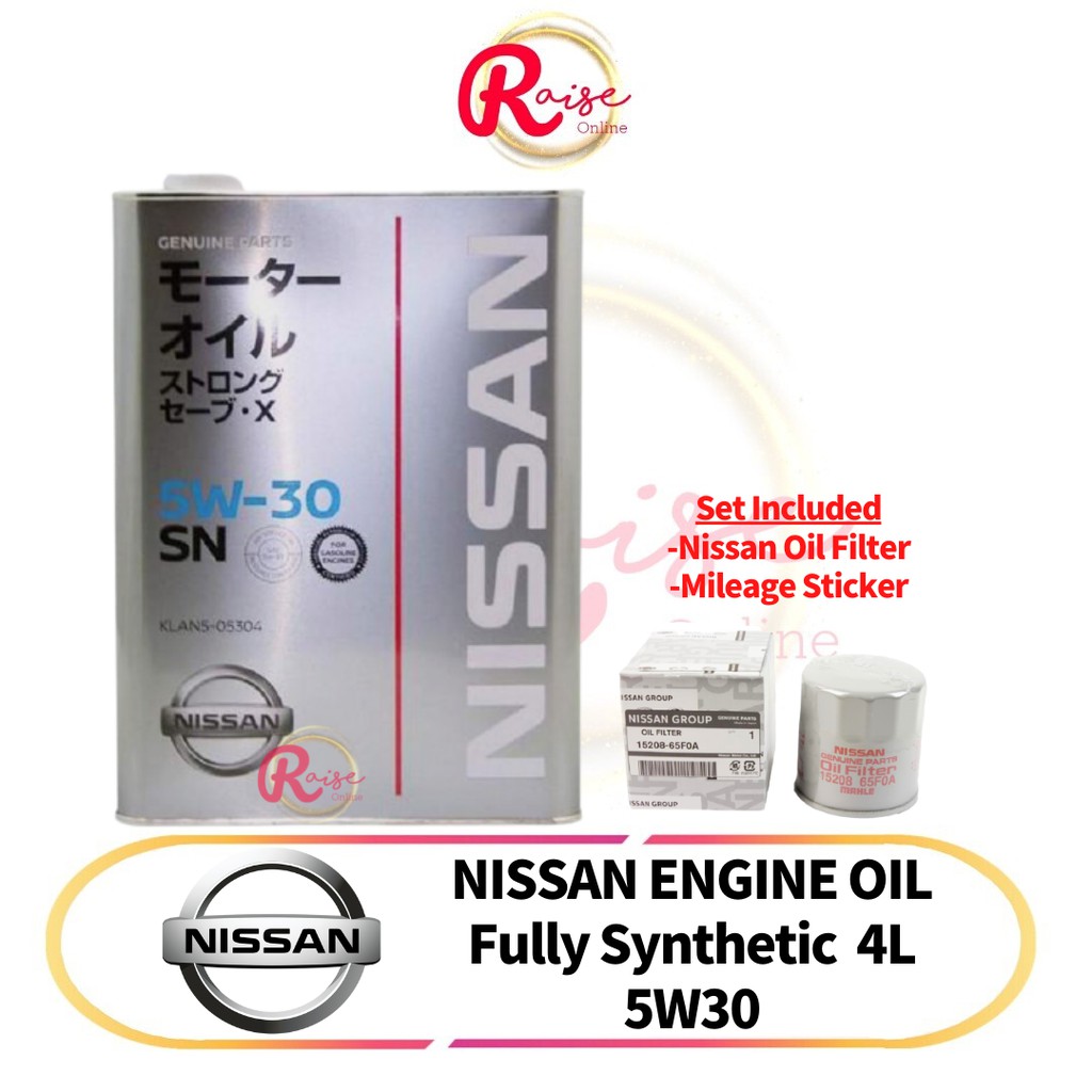 NISSAN Engine Oil Fully Synthetic Strong Save X 5W30 (SN) Made In Japan ...