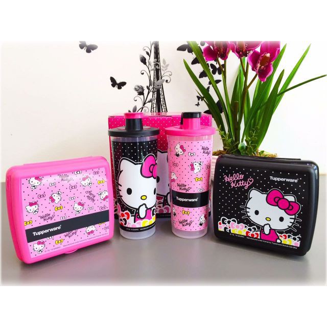 Tupperware Hello Kitty Lunch Box Set Shopee Malaysia