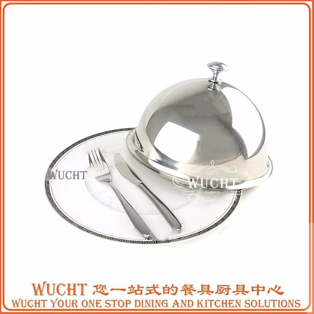 【WUCHT】 28cm Dome Dish Cover Room Stainless Steel Thick Solid Round