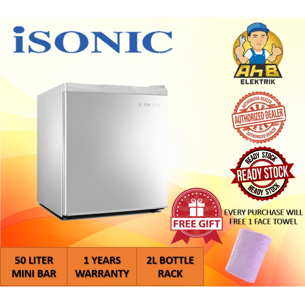 iSONIC Mini Bar Single Door Refrigerator IS50R Shopee Malaysia