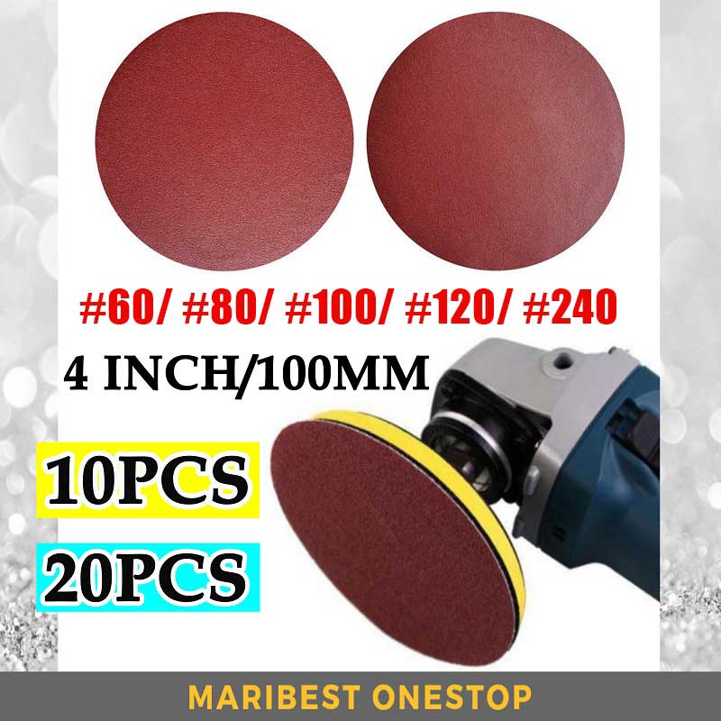 10PCS 20PCS 4 INCH 100MM Round Velcro Sanding Paper Sanding Disc