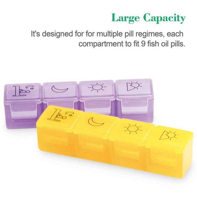 Pill Box 4 Time A Day Pill Organizer Box Shopee Malaysia
