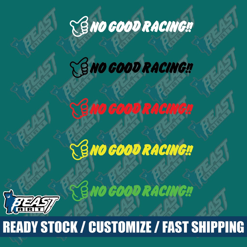 NO GOOD RACING CAR STICKER / STICKER KERETA | Shopee Malaysia