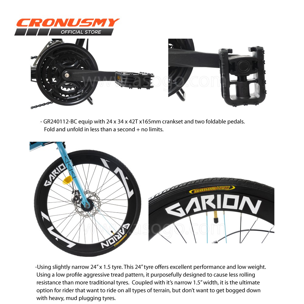 garion folding bike 24 inch
