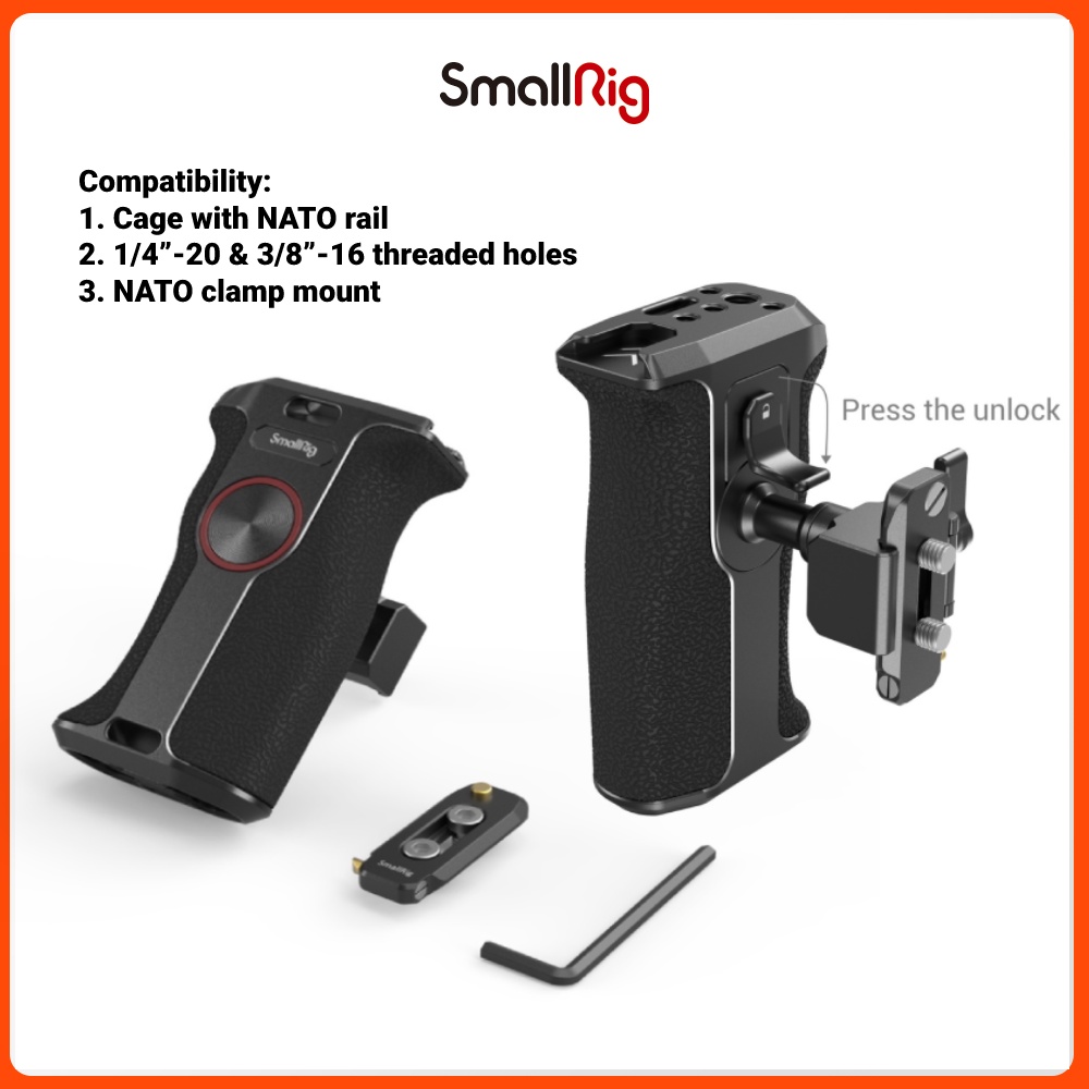 SmallRig Universal Rotating NATO Handle (Left Side) Maximum Load 5kg ...