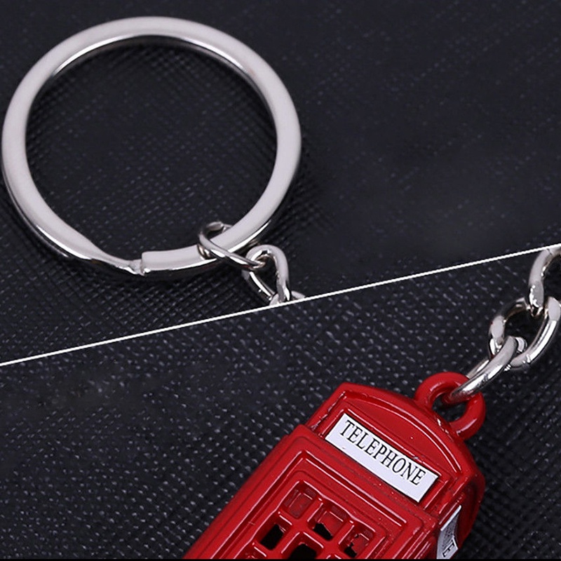 Vintage Telephone Booth British Miniature London Car Key Ring keychains ...