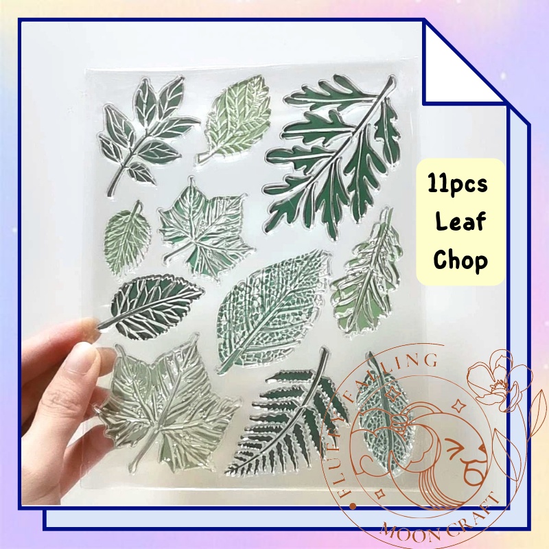Fluff's Leaf Plant Stamp Transparent Stamp Silicone Stamp Clear Stamp ...