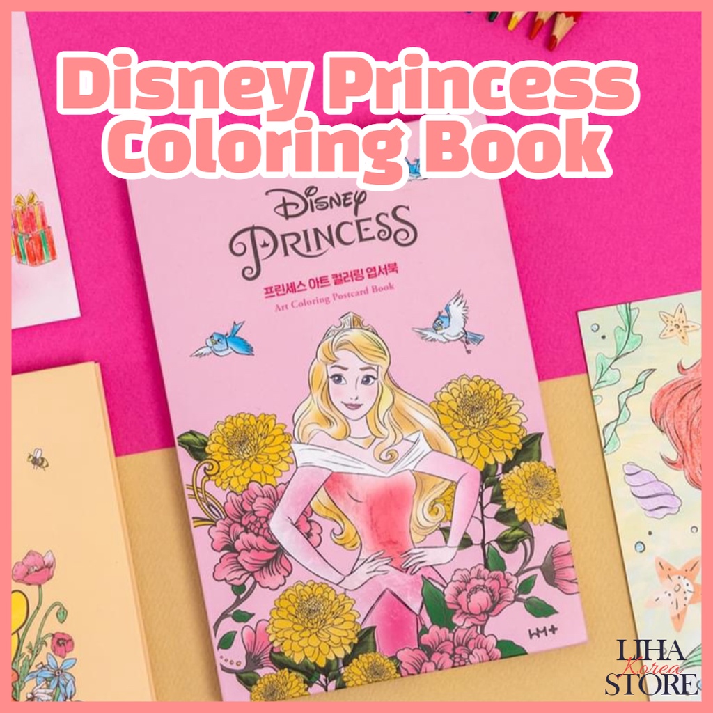 🎈DAISO KOREA X Disney Princess Coloring book Art Coloring book Coloring