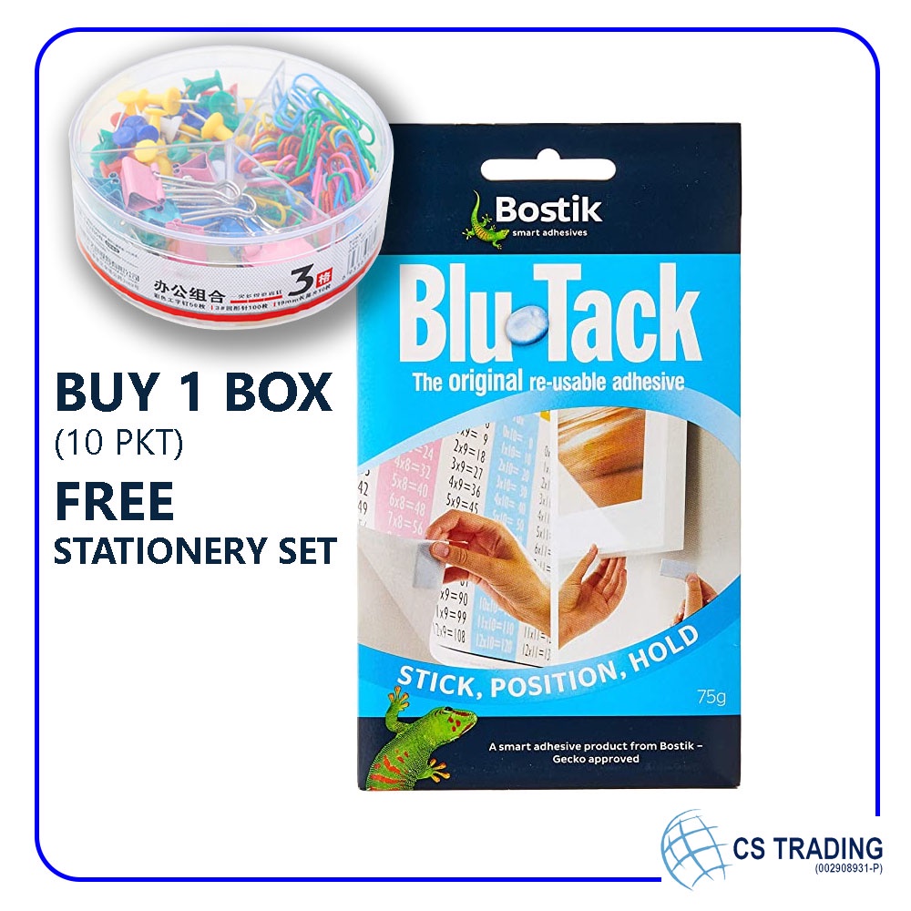 BOSTIK BLU-TACK / BLU TACK / BLUE TACK / TACK IT Multipurpose Adhesive ...