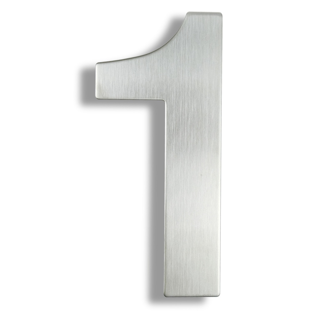 12cm (5 Inch) Silver House Number – 3D Effect Outdoor Address Sign For Doors, Walls & Brick (Zinc Alloy, Screws Included)