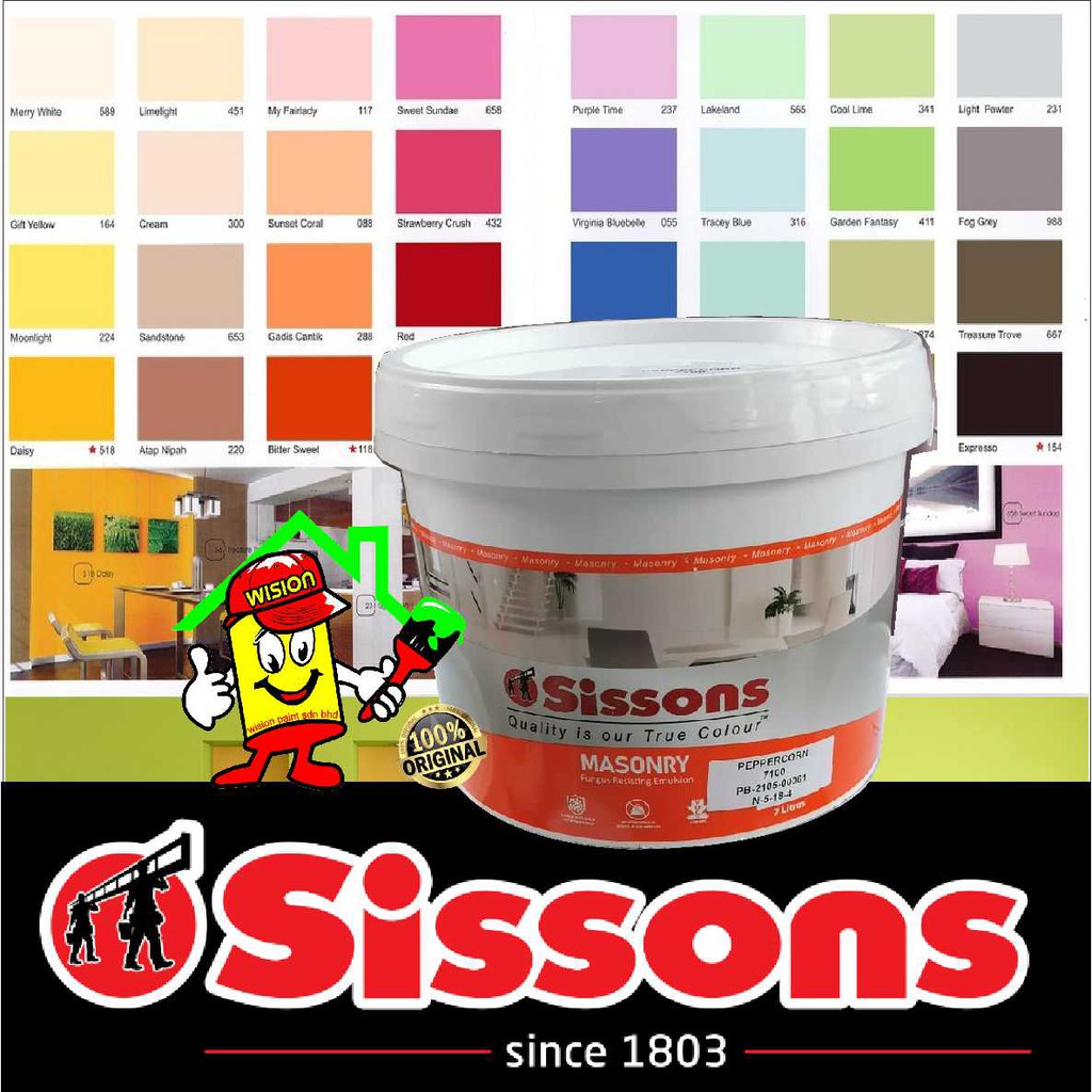 🔥Fast Delivery🔥7L ( SISSONS MASONRY PAINT ) Fungus Resisting Emulsion