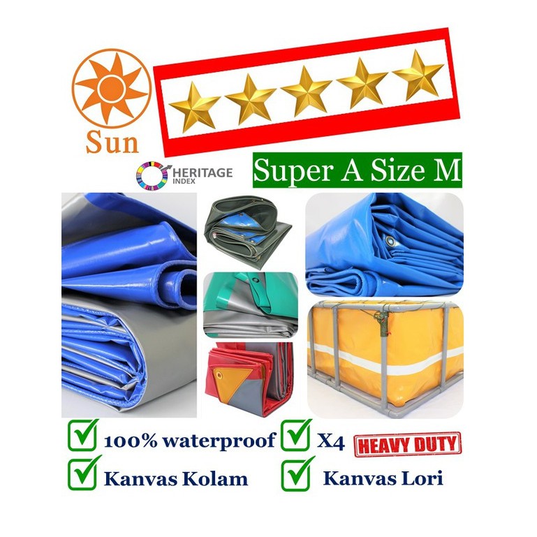 Size M Super A Nylon Pvc Tarpaulin Vinylon Cover Lorry Canvas Fish Tank