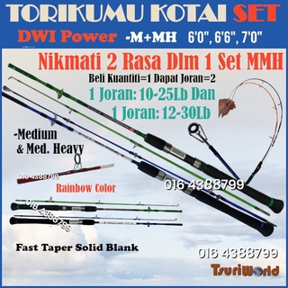TORIKUMU-KOTAI Medium Heavy 5. 6 Kaki Spinning Fishing Rod Joran Pancing