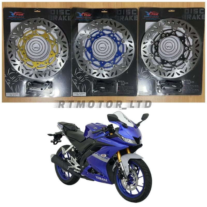 YAMAHA R15 V3 PSM FLOATING CNC DISC PLATE 320MM WITH BRACKET R15V3 ...