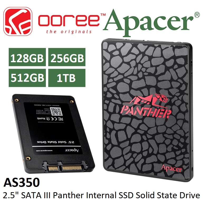 APACER AS350 / AS350X 2.5" SSD PANTHER SATA III INTERNAL SSD SOLID ...