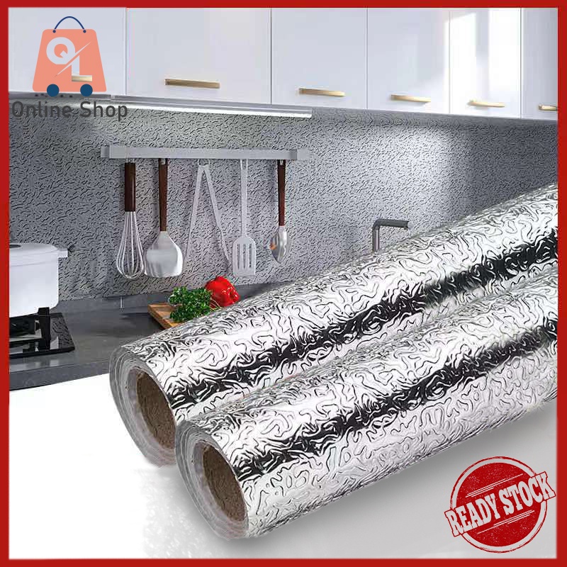 thumbnail image 2 of Kitchen Oil-Proof Sticker – Waterproof Self-Adhesive Aluminum Foil Wall Covering 2 of 4